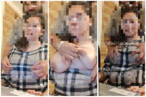 Slapping Her Tits And Making Them Red All This In Front Of Her Female Boss